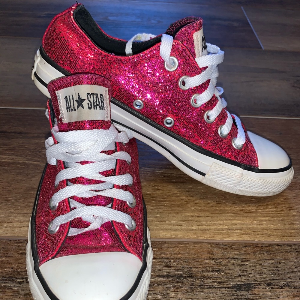 Converse Pink Sparkle Shoe